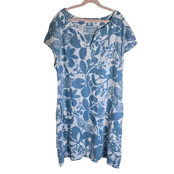 Boden Blue and White Floral Midi Dress - Picture 2 of 9